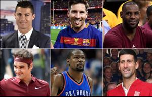 Danh sách VĐV thu nhập cao nhất: Ronaldo lại trên Messi