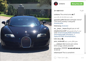 Ronaldo bổ sung thêm quái thú Bugatti và bộ sưu tập xe