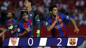 Xem lại trọn vẹn trận đấu Sevilla 0-2 Barca (Lượt đi Siêu cúp TBN 2016)