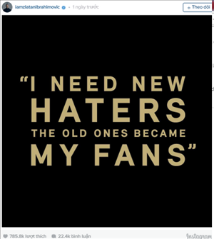 Zlatan Ibrahimovic chọc tức anti-fan