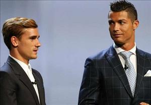 Simeone cay cú khi Griezmann xếp sau Ronaldo