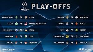 Bốc thăm play-off Champions League 2016: Man City dễ thở, Porto chạm trán Roma