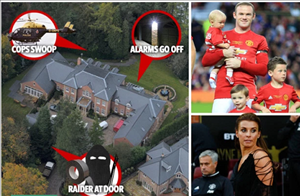 Lực lượng an ninh phái trực thăng truy lùng đạo chích nhà Rooney