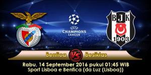 Nhận định Benfica vs Besiktas 01h45 ngày 14/9 (Champions League 2016/17)