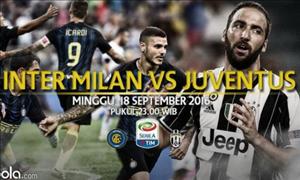 Nhận định Inter Milan vs Juventus 23h00 ngày 18/9 (Serie A 2016/17)