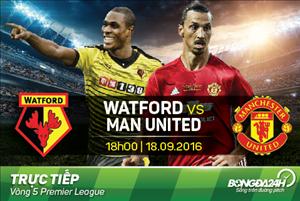 LINK XEM trực tiếp Watford vs MU 18h00 ngày 18/9 (Vòng 5 NHA 2016/17)