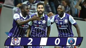 Toulouse 2-0 PSG: Nhà vua gục ngã