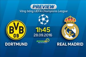 Dortmund vs Real Madrid (1h45 28/9): Kền kền gãy cánh