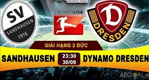 Nhận định Sandhausen vs Dynamo Dresden 23h30 ngày 30/9 (Hạng 2 Đức 2016/17)