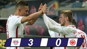 RB Leipzig 3-0 Frankfurt: Ngựa ô tiếp tục sải vó ở Bundesliga