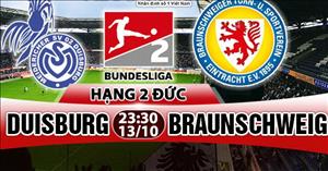 Nhận định Duisburg vs Braunschweig 23h30 ngày 13/10 (Hạng 2 Đức 2017/18)