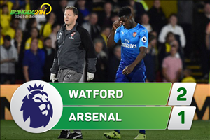 Tổng hợp: Watford 2-1 Arsenal (Vòng 8 NHA 2017/18)