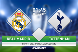 Giải mã trận đấu Real Madrid vs Tottenham 1h45 ngày 18/10 (Champions League 2017/18)