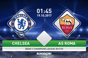 Giải mã trận đấu Chelsea vs Roma 01h45 ngày 19/10 (Champions League 2017/18)