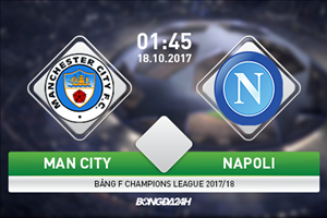 Giải mã trận đấu Man City vs Napoli 1h45 ngày 18/10 (Champions League 2017/18)