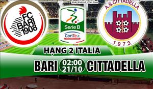 Nhận định Bari vs Cittadella 2h00 ngày 21/10 (Hạng 2 Italia 2017/18)