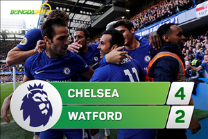 Tổng hợp: Chelsea 4-2 Watford (Vòng 9 NHA 2017/18)