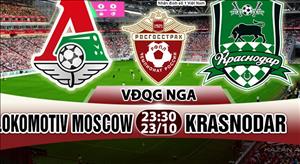 Nhận định Lokomotiv Moscow vs Krasnodar 23h30 ngày 23/10 (VĐQG Nga 2017/18)