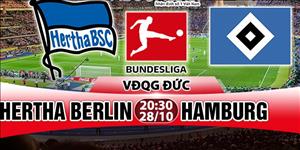 Nhận định Hertha Berlin vs Hamburg 20h30 ngày 28/10 (Bundesliga 2017/18)