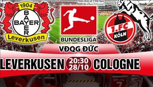 Nhận định Leverkusen vs Cologne 20h30 ngày 28/10 (Bundesliga 2017/18)