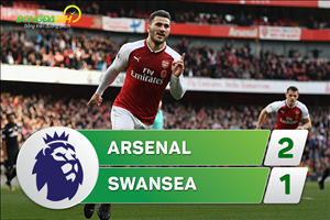 Tổng hợp: Arsenal 2-1 Swansea (Vòng 10 NHA 2017/18)