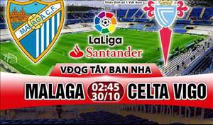 Nhận định Malaga vs Celta Vigo 02h45 ngày 30/10 (La Liga 2017/18)