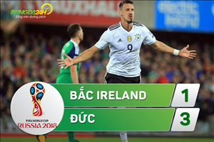 Tổng hợp: Bắc Ireland 1-3 Đức (Bảng C vòng loại World Cup 2018)