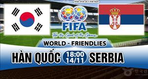 Nhận định Hàn Quốc vs Serbia 18h00 ngày 14/11 (Giao hữu quốc tế)