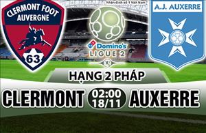 Nhận định Clermont vs Auxerre 02h00 ngày 18/11 (Hạng 2 Pháp 2017/18)