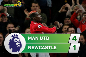 Tổng hợp: MU 4-1 Newcastle (Vòng 12 NHA 2017/18)
