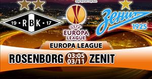 Nhận định Rosenborg vs Zenit 03h05 ngày 03/11 (Europa League 2017/18)