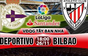 Nhận định Deportivo vs Bilbao 18h00 ngày 26/11 (La Liga 2017/18)