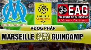 Nhận định Marseille vs Guingamp 23h00 ngày 26/11 (Ligue 1 2017/18)