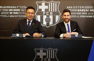 Messi gia hạn hợp đồng với Barca: Sự tầm thường… vĩ đại