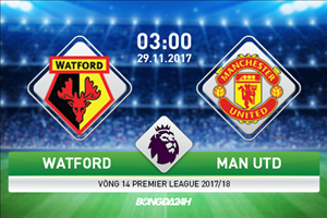 Watford vs Man Utd (3h00 ngày 29/11): Rửa nhục nổi không?