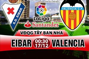 Nhận định Eibar vs Valencia 00h30 ngày 17/12 (La Liga 2017/18)