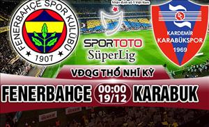 Nhận định Fenerbahce vs Karabuk 00h00 ngày 19/12 (VĐQG Thổ Nhĩ Kỳ)