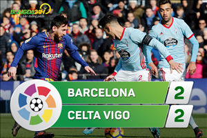 Tổng hợp: Barca 2-2 Celta Vigo (Vòng 14 La Liga 2017/18)