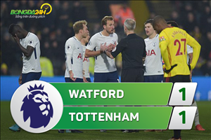 Tổng hợp: Watford 1-1 Tottenham (Vòng 15 Premier League 2017/18)