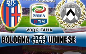 Nhận định Bologna vs Udinese 21h00 ngày 30/12 (Serie A 2017/18)