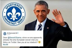 Cựu Tổng thống Barack Obama là fan của đội bóng đội sổ Bundesliga
