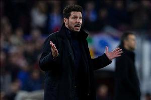Simeone tự hào với các cầu thủ Atletico dù bị loại khỏi CNV