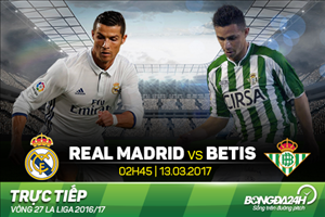Real Madrid 2-1 Betis (KT): Thánh Ramos giúp Los Blancos giành lại ngôi đầu bảng