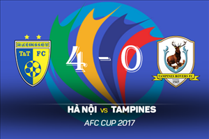 Tổng hợp: Hà Nội 4-0 Tampines (AFC Cup 2017)