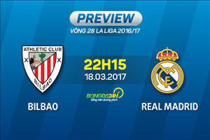 Bilbao vs Real Madrid (22h15 ngày 18/3): Chinh phục pháo đài San Mames
