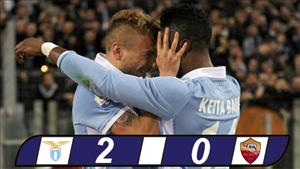 Lazio 2-0 AS Roma: Đặt 1 chân vào CK Coppa Italia