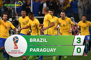Tổng hợp: Brazil 3-0 Paraguay (VL World Cup 2018)