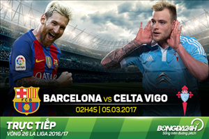 Giải mã trận đấu Barca vs Celta Vigo 02h45 ngày 5/3 (La Liga 2016/17)