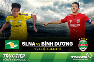 SLNA 1-1 Bình Dương (KT): Bất ngờ phút bù giờ