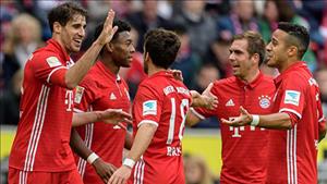 Vòng 23 Bundesliga 2016/17: Bayern Munich củng cố ngôi đầu